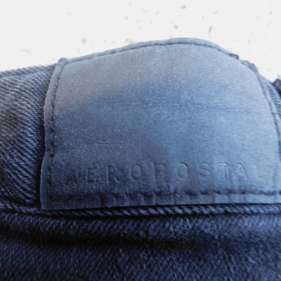 Aeropostale Black Denim Skirt 00 Distressed Jeans - Picture 7 of 8